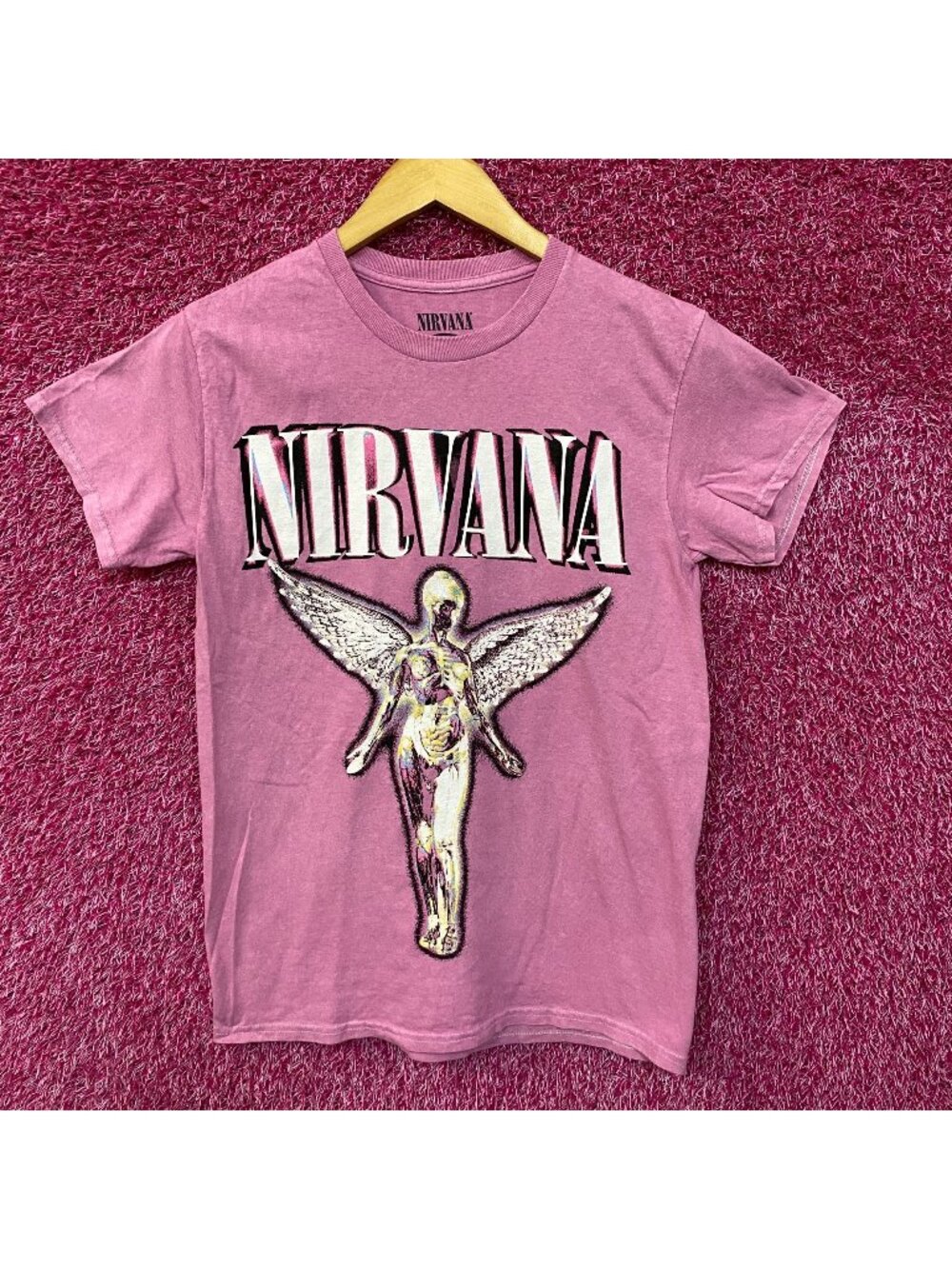 Nirvana In Utero Live 93 Rock Tour Dates Grunge Band Tee S
